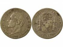 Alfonso XII - 2 Silver Pesetas - 1883 Madrid