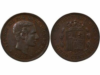Alfonso XII - 5 Centimos - 1879 OM Barcelona