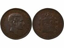 Alfonso XII - 5 Centimos - 1879 OM Barcelona