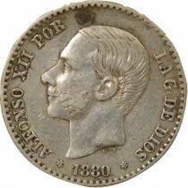 Alfonso XII - 50 Silver Centimos - 1880 Madrid