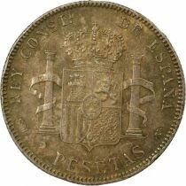 Alfonso XIII - 2 Silver Pesetas, 4th Portrait - 1905 Madrid