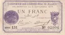 Algeria 1 Franc - Chambre de commerce of Alger - 1914 - Serial 131 - P.137-1