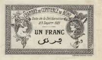 Algeria 1 Franc - Chambre de commerce of B&ocirc;ne - 13-09-1921 - Serial O