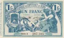 Algeria 1 Franc - Chambre de commerce of B&ocirc;ne - 28-05-1918 - Serial A