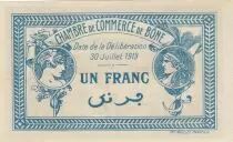 Algeria 1 Franc - Chambre de commerce of B&ocirc;ne - 30-07-1919 - Serial C