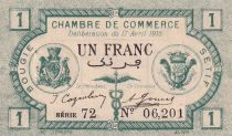 Algeria 1 Franc - Chambre de commerce of Bougie-Setif - 1915 - Serial 72 - P.139.2