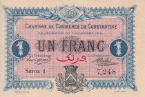 Algeria 1 Franc - Chambre de commerce of Constantine - 1916 - Serial 1 - P.140.10
