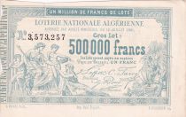 Algeria 1 Franc - Loterie Nationale Algérienne - 1881