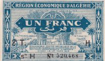 Algeria 1 Franc - Région économique - 31-01-1944 - Serial H - P.101