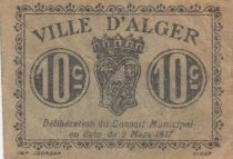 Algeria 10 Cents - City of Alger - 1917