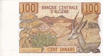 Algeria 100 Dinars  - Farmer - Deer - 1970 - P.128b