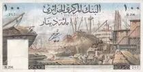 Algeria 100 Dinars - Alger Harbor - 1964 - Serial B.296 - P.125a