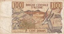 Algeria 100 Dinars - Gazelle - Peasant - 1970 - Series E093