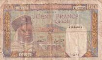 Algeria 100 Francs - Algerian -  20-06-1945 - Series Y.2223