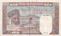 Algeria 100 Francs - Algerian with turban - 22-09-1939 - Serial G.50