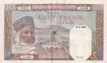 Algeria 100 Francs - Algerian with turban - 22-09-1939 - Serial G.50