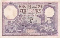 Algeria 100 Francs,  Boys, Arab with camel - 04-08-1936 - Serial D.1469