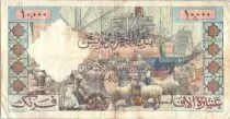 Algeria 100 NF Sea gulls, harbor -  07-11-1956 - TTB