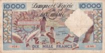 Algeria 10000 Francs - Sea gulls - Harbor -  26-06-1956 - Serial B.348 - P.110