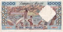 Algeria 10000 Francs - Sea gulls - Harbor - 08-11-1955 - Serial M.67 - P.110