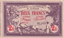 Algeria 2 Francs - Chambre de commerce of Oran - 1920 - Serial II - P.141.24