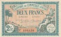 Algeria 2 Francs - Chambre de commerce of Oran - 25-03-1921 - Serial 409.436