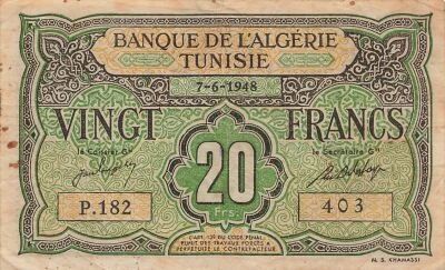 Algeria 20 Francs - 07-06-1948 - P.103