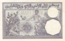 Algeria 20 Francs Young womand - 1928 - Serial H.2815 - aUNC - P.78b