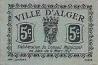 Algeria 5 cent. Alger