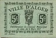 Algeria 5 cent. Alger