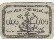 Algeria 5 Cents - Chambre de commerce of Oran - 1920