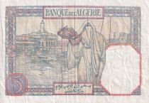 Algeria 5 Francs -  Young girl - 19-09-1941 - Serial H.5482 - VF - P.94a