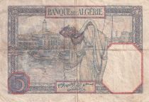 Algeria 5 Francs - Young girl - 11-07-1940 - Serial H.4691 - P.77a
