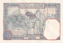 Algeria 5 Francs - Young girl - 21-06-1929 - Serial P.3679 - P.77a