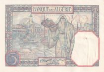 Algeria 5 Francs - Young girl - 27-07-1933 - Serial K.4244 - P.77a