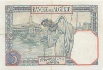 Algeria 5 Francs - Young Woman - 13-02-1941 - P.77b
