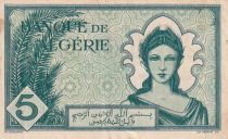 Algeria 5 Francs Facing woman - 16-11-1942 - Serial A.639