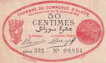 Algeria 50 Centimes - Chambre de Commerce d\'Alger - 13 janvier 1915 - P.137-5