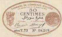 Algeria 50 Cents - Chambre de commerce of Alger - 13-01-1915 - Serial T.73