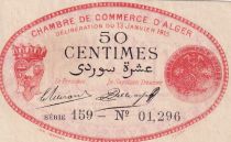 Algeria 50 Cents - Chambre de commerce of Alger - 1915 - Serial 159 - P.137-5
