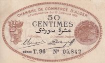 Algeria 50 Cents - Chambre de commerce of Alger - 1915 - Serial T.96 - P.137-9