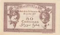 Algeria 50 Cents - Chambre de commerce of B&ocirc;ne - 10-07-1917 - Serial B