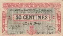 Algeria 50 Cents - Chambre de commerce of Constantine - 28-06-1919 - Serial B.16