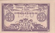 Algeria 50 Cents - Chambre de commerce of Oran - 1920 - Serial I - P.141.22
