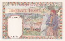 Algeria 50 Francs -  18-09-1942 - Serial  P.1334