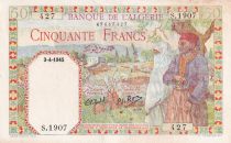 Algeria 50 Francs - Couple - 03-04-1945 - Serial S.1907 - P.87