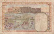 Algeria 50 Francs - Couple - 09-03-1942 - Watermark Head - P.84