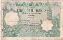 Algeria 50 Francs - Mosque  - 11-03-1937 - Serial L.1620 - P.80