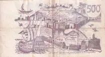 Algeria 500 Dinars - City - Galleon - 1970 - VF - P.129