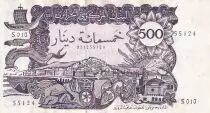 Algeria 500 Dinars - Vue of the city - Galleon and fortress - 1970 - Serial S.010 - P.129